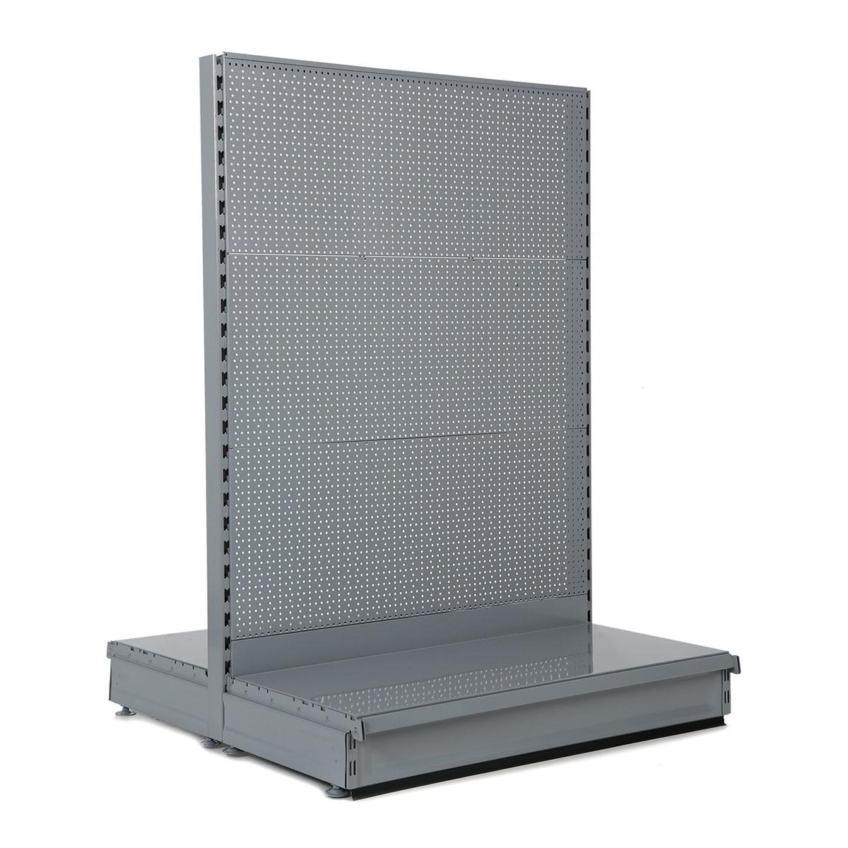 Grey / Silver Peg Board Gondola Shelving