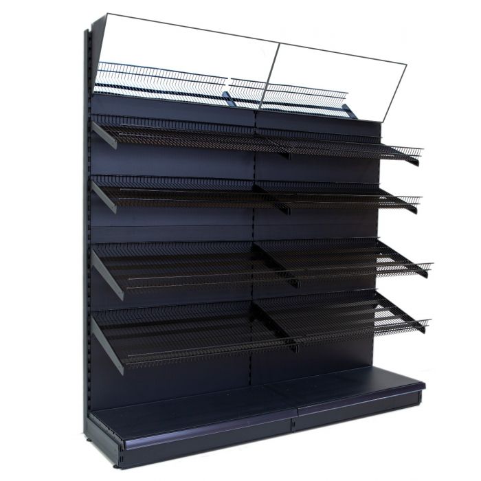 Black wire store bakers rack