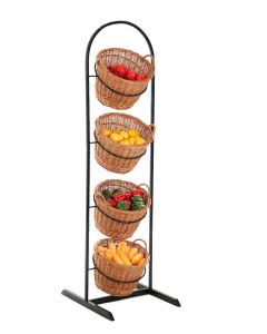 4 Tier Wicker Basket Display