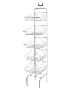 5 Tier Basket Unit (White)