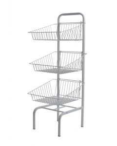 3 Tier Basket Unit (White)