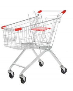 Red Wire Shopping Trolley