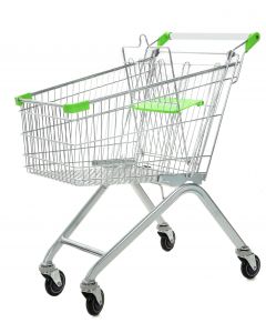 Green Wire Shopping Trolley