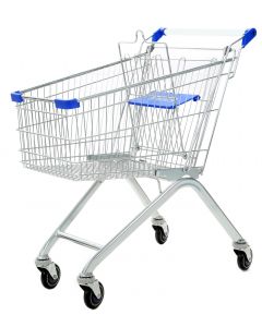 Blue Wire Shopping Trolley