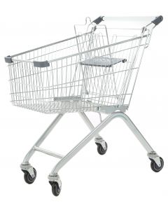 Grey Wire Shopping Trolley