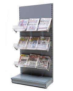 1.8m High Newspaper Wall Bay With 3 Tier Shelving