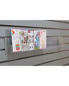 Slatwall Acrylic Card Shelves - 1 Tier