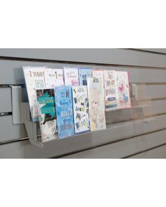 Slatwall Acrylic Card Shelves - 2 Tier