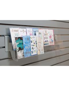 Slatwall Acrylic Card Shelves - 4 Tier