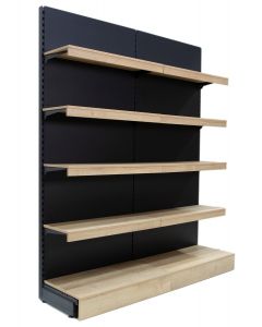 Wooden Shelved Wall Bay - 2.1m High with a 370mm Base