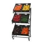 Single Sided Mobile Fruit and Vegetable Display - 800mm