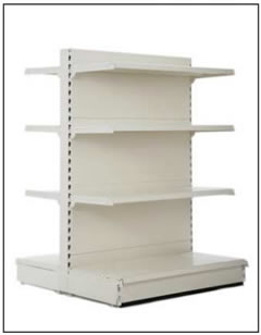 Low gondola shelving 1.4M-1.6M high